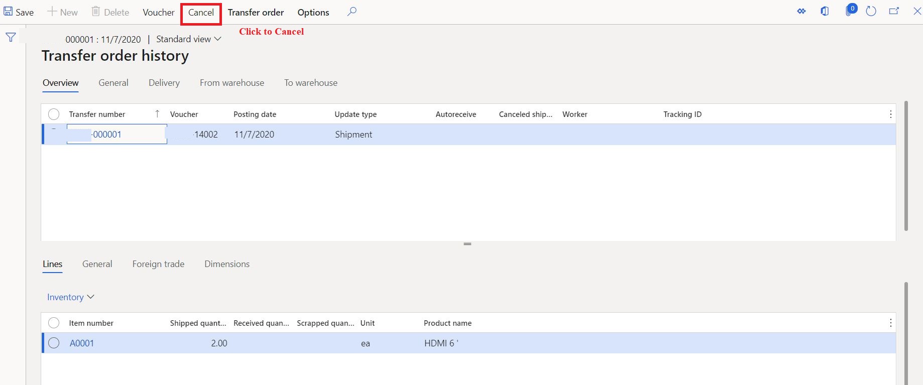Transfer Order Cancellation (New feature) in Microsoft Dynamics 365