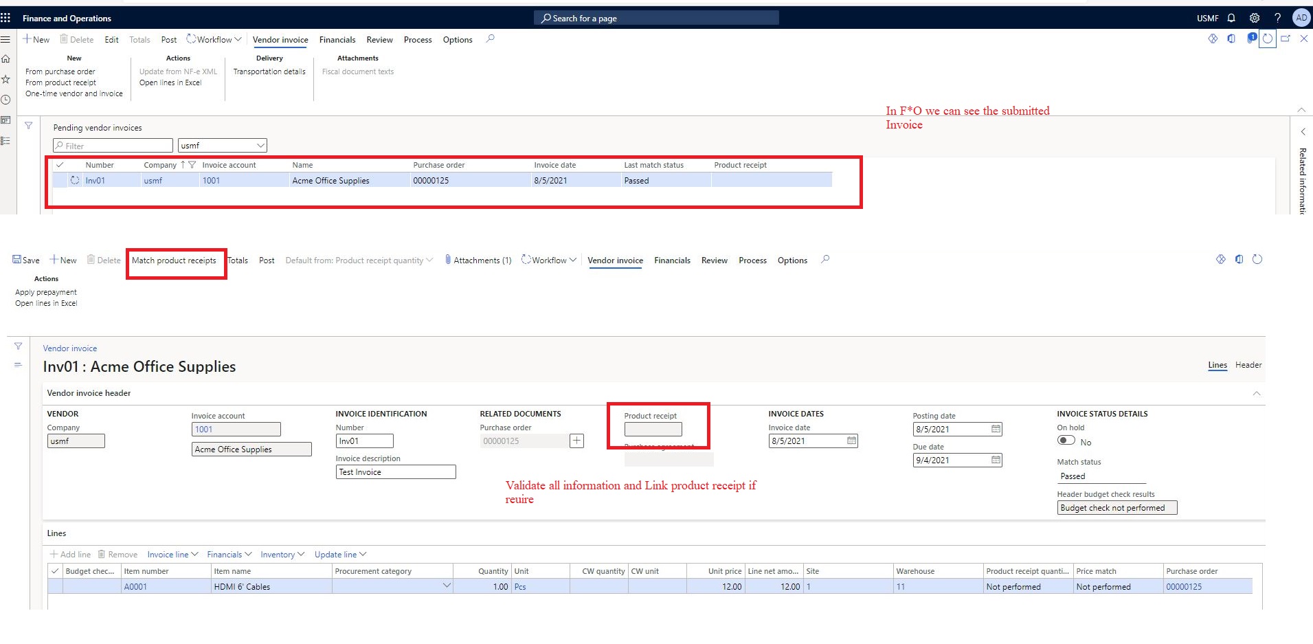 Purchase Order Invoice Process using Vendor Collaboration portal in