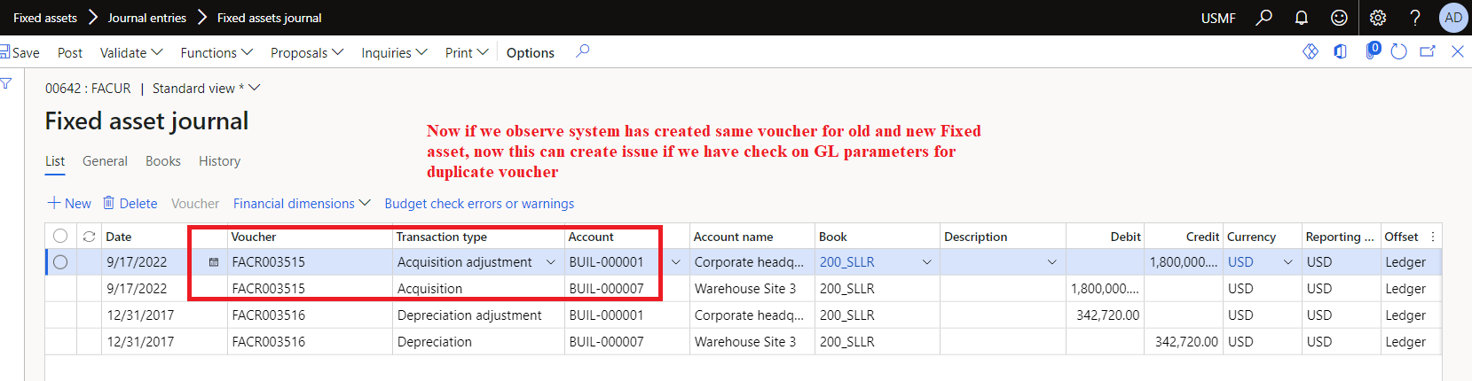 Separate voucher for journal lines related to Fixed asset Split ...